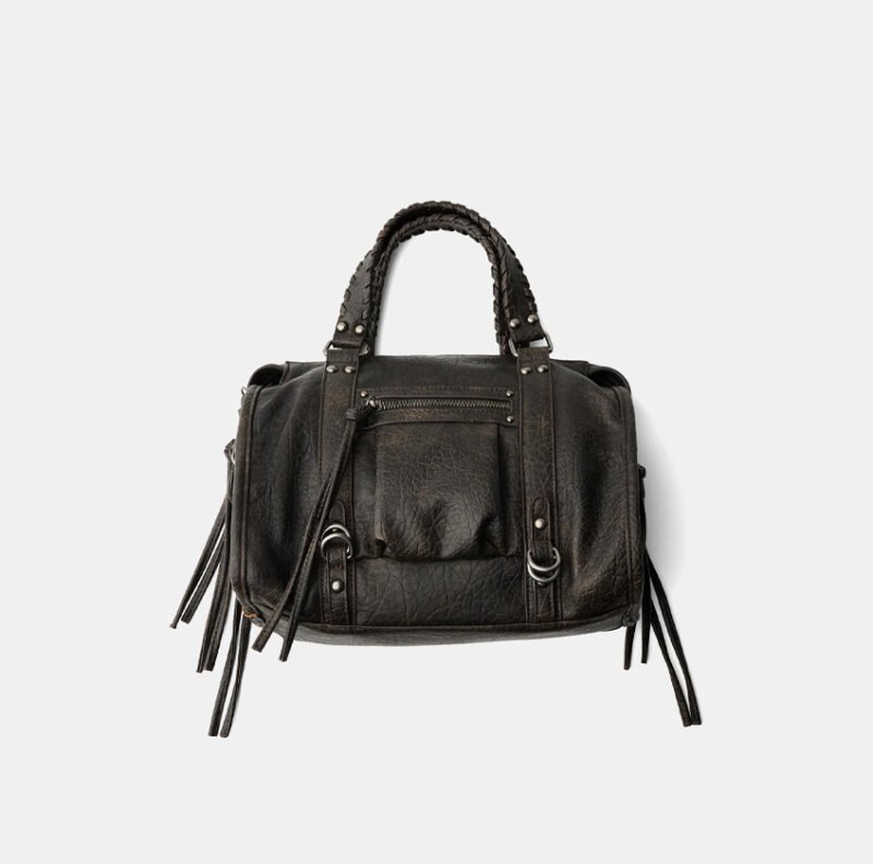 WORN-EFFECT BOWLING BAG