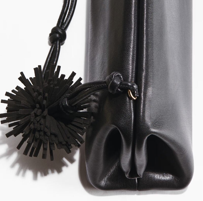 14 Suede leather shopping bag