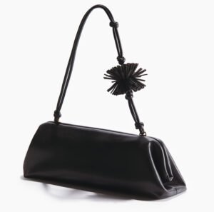 Suede leather shopping bag