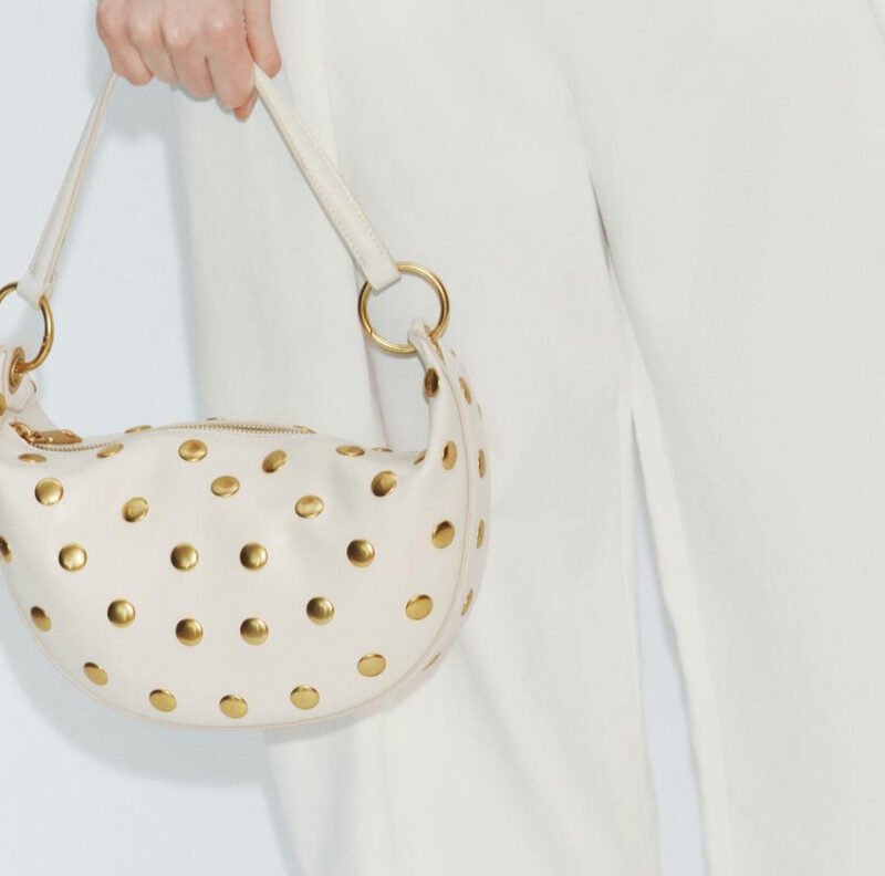 64 STUDDED SHOULDER BAG