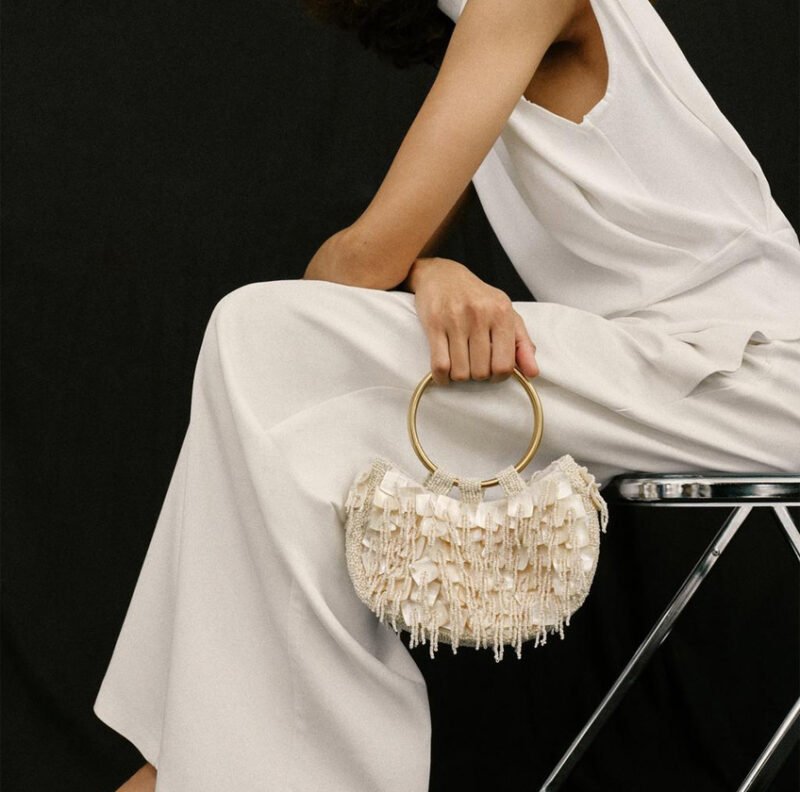 PEARLESCENT EFFECT HANDBAG